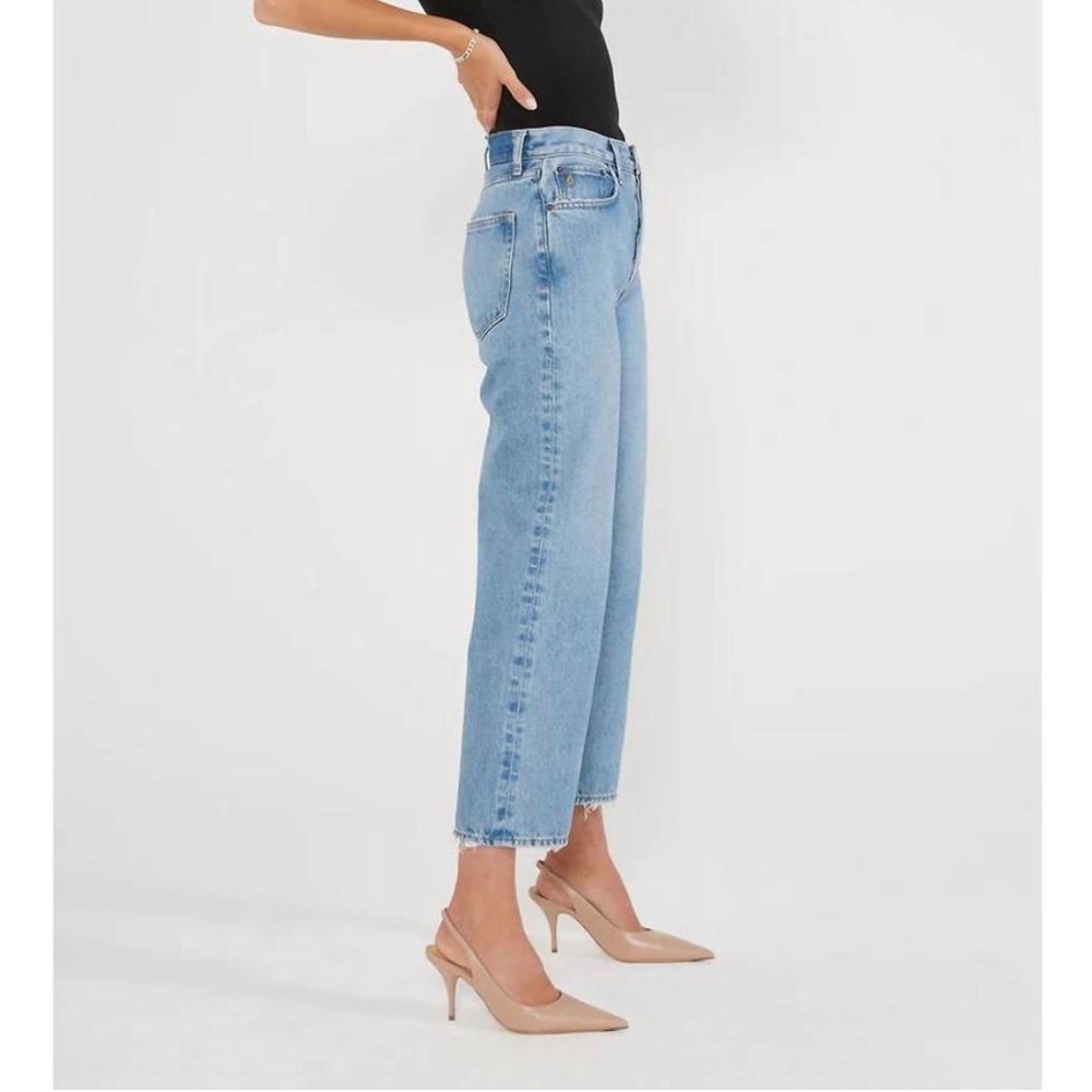 ETICA Bryce Pinch Waist Boyfriend High Rise Jeans - Faded Blue - Picture 3 of 15